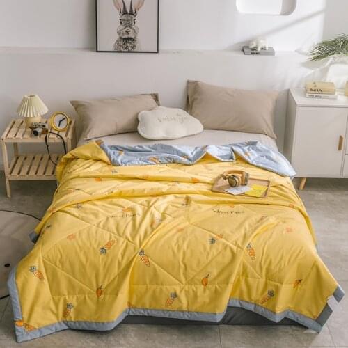 Luxury cotton Summer Quilts twin single queen Blankets High quality Bed Cover Children Adults duvet soft white feather Comforter
