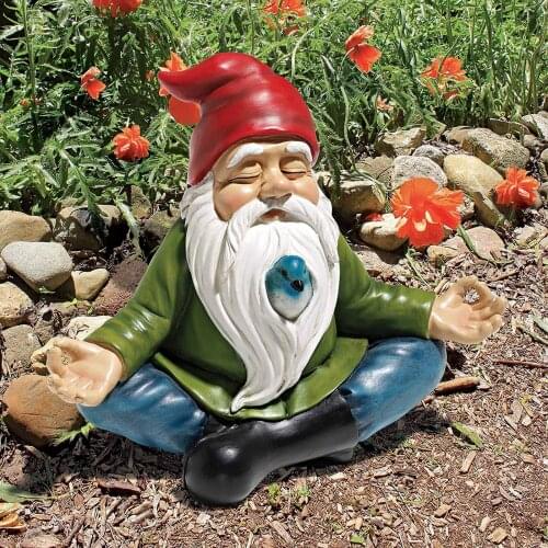 Garden Dwarf Statue Decoration Resin Dwarf Statue Full Color Zen Garden Dwarf Statue Decoration