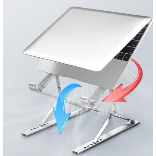 Foldable Laptop Riser Holder Aluminum Alloy Vertical Adjustable Stand Portable Notebook Tablet Support for Macbook Chromebook