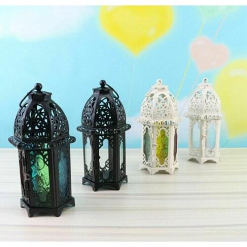 Vintage Moroccan Temple Tower Candle Holder Hanging Lantern Outdoor Garden Decor