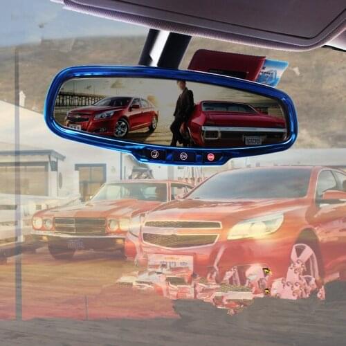 Stainless Steel Interior Rearview Mirror Decorated Frame For Cruze Malibu Regal 2014 AAA567