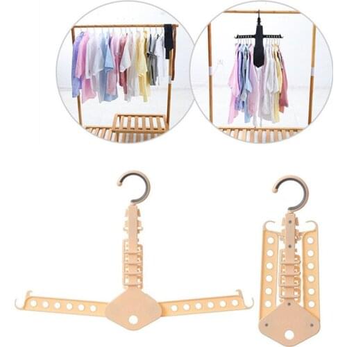 PP Magic hanger Windproof non-slip folding hook Drying rack for pants Clothes Support Storage Space Saving wardrobe organizer