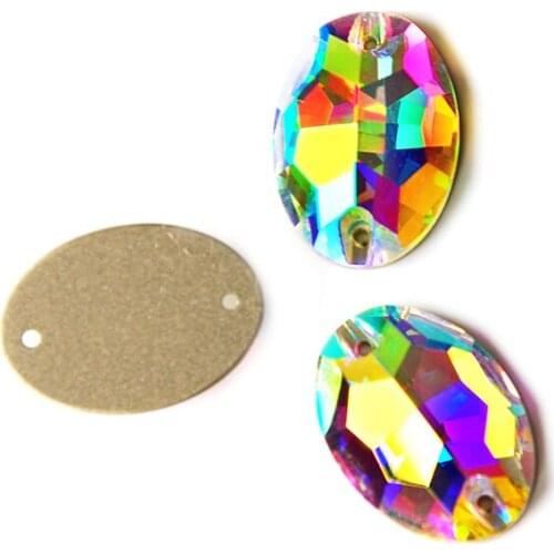 YANRUO 3210 Oval AAAAA Quality Boutiques Shape Sew On Rhinestones Sewing Beads For Dress Making Jewelry Decoration