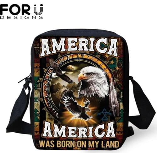 FORUDESIGNS Women Girls Small Messenger Bag with America Tribal Pattern Shoulder Shopping Bag Portable Handbag Bolso Mujer 2021