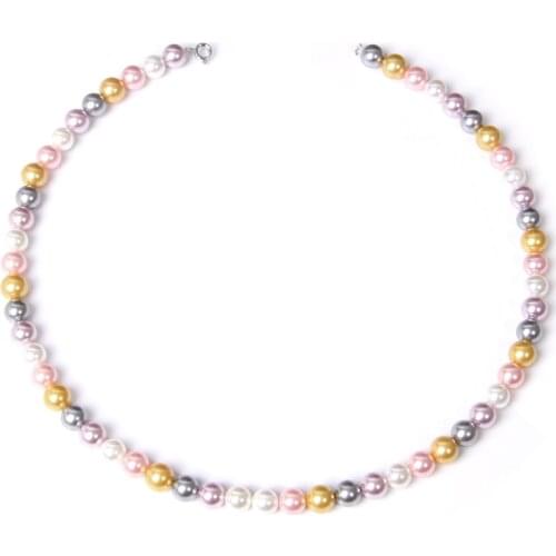 Women Necklace Natural Colorful Freshwater Pearls Beads Choker Femme Handmade Vintage CZ Pendant Collares Jewelry Wedding Gifts