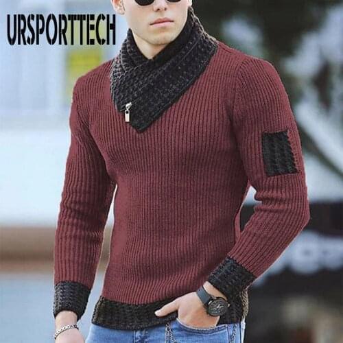 Winter Sweater Men Oversize Knit Pull Homme Pullover Jumper Harajuku Casual Streetwear Thick Warm Turtleneck Mens Sweaters