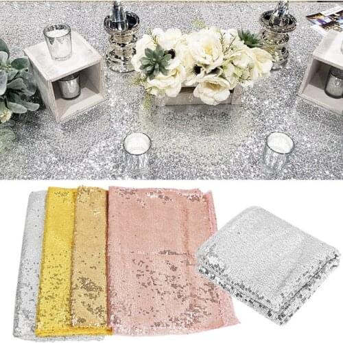1Pc 30x275cm/30x180cm Gold Rose Gold Sequin Table Runner for Party Table Cloth Weddings Decoration Table Runners