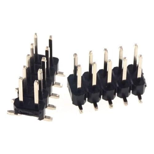 10pcs 2x5 P 10 pin 2.54 mm SMT Pin Header Male dual row surface mount PCB Tin RoHS Reach two rows No locator peg