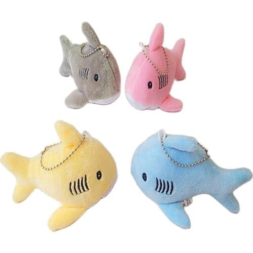 12cm Mini Cute Shark Womens Car Pompom S Women Handbag Plush Pendant Key Chain Keychain Ring Doll Toy