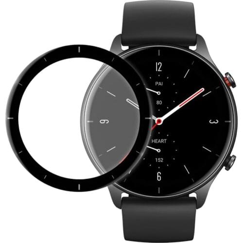 2PCS 3D Curved Edge Film Clear Full Cover Screen Protector Anti-Scratch Protective Film For Huami Amazfit GTR 2E Smart watch