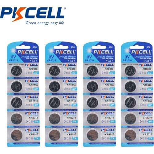 20Pcs/ 4Pack CR2016 3V Lithium Battery BR2016 KL2016 Button Batteries Coin Cell for Watch Car Remote Key