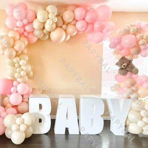 212pcs Baby Pink Arch Garland Kit DIY Balloons Set Party Decoration Baloon Wedding Birthday Supplies Pastel Baby Shower Globos