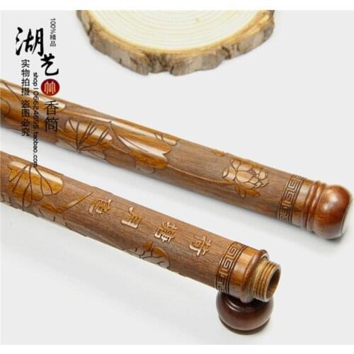 African rosewood carving of great charm long joss stick cylinder aloes barrel screw lie fragrant cylinder there are equipment