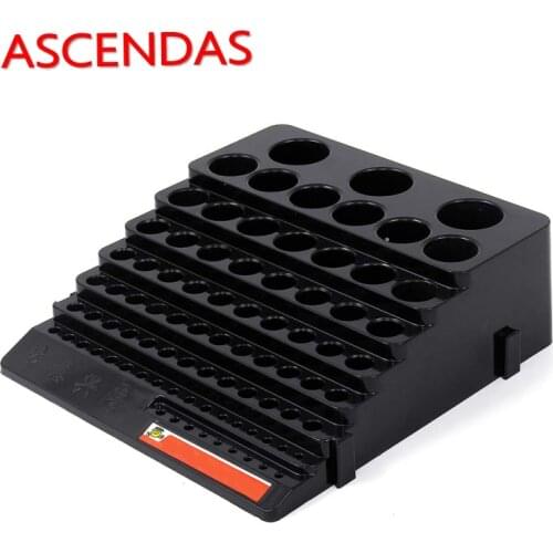 ASECNDAS Black/Yellow/Blue Multifunction Tool Storage Plastic Box Thickened Milling Cutter Drill Finishing Holder Organizer Case