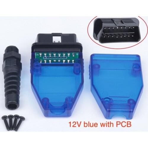 Automotive OBD2 16pin Connector male connector OBD shell with plug + shell + SR + screw