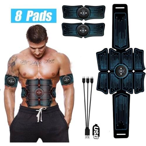 ABS Wireless Abdominal Muscle Stimulator Trainer Smart Fitness Training Electric Weight Loss Stickers Body Slimming Belt
