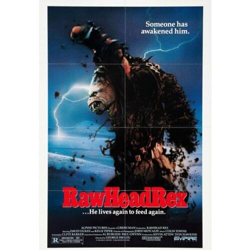 D0789 RAWHEAD REX Movie 1986 Horror Silk Fabric Poster Art Decor Indoor Painting Gift
