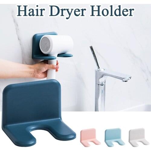 Hair Dryer Holder Organizer Storage Hanger Rack Bathroom Waterproof Free Punch Space Aluminium Universal Wall Mount Rustproof