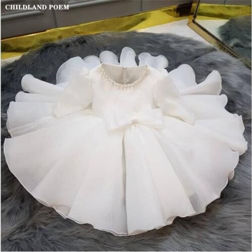 Kids Dresses For Girls Princess Girls Dress For Wedding Party 1St Birthday Baptism Baby Girls Dress Children Girls Ball Gown