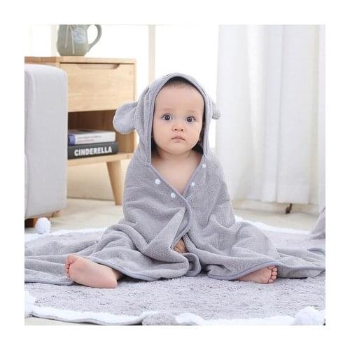 100% Cotton Baby Bath Towel Newborn Baby Towel Comfortable Baby Hooded Bathrobe Soft Cute Bear Beach kids Baby Blanket Infant