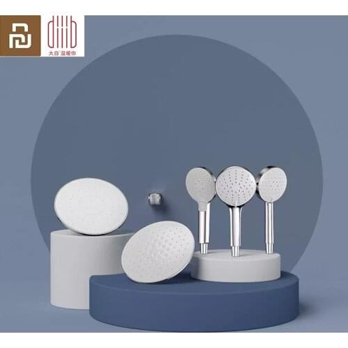 Diiib Dabai 22x22cm 9-Inch Roud ABS Plastic Rain Shower Head Rainfall Bathroom Top Sprayer Thin High Pressure