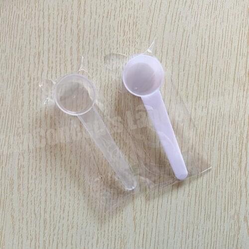 5g / 10ML with individually packed Plastic Measuring Spoon Measure Scoop Kitchen Tools - white and translucence 200pcs/lot