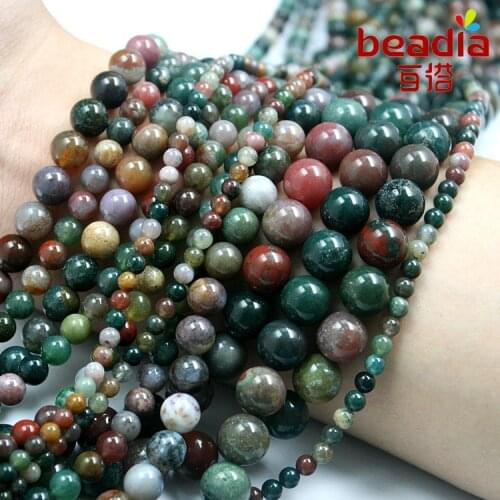 Best Selling 4mm 6mm 8mm10mm natural mixed color gravel India stone Beads fit for fashion bracelet & DIY Jewelry making