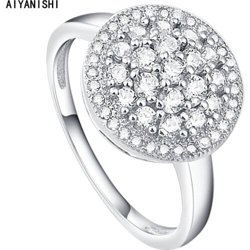AIYANISHI 925 Sterling Silver Rings Fine Jewelry Trendy Engagement Bague Rings Jewellery for Women Wedding promise Party gifts