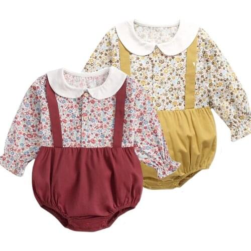 Body Baby Girl Fashion Floral Jumpsuit Clothing Newborn Clothes Bodysuit Kids Cotton Sweet Princess New born Outfit