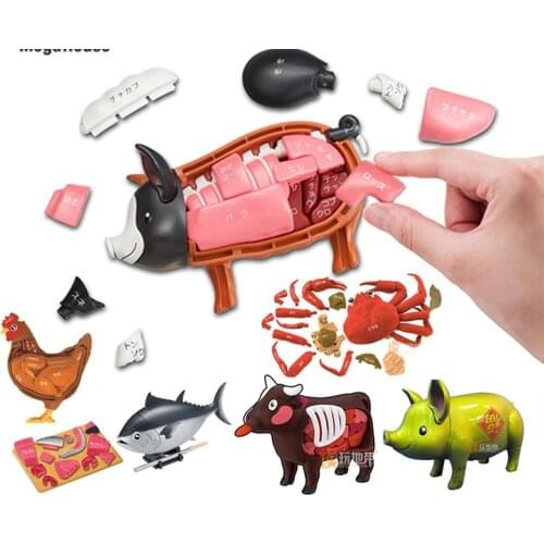 MegaHouse MH Black Pig Tuna Wagyu King Crab Golden Pig Roast Chicken Three-dimensional PVC Boy Puzzle Model Toy