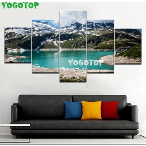 5 Pieces Snow Mountain Natural Landscape diy diamond painting cross-stitch Full Drill Mosaic diamond embroidery Wall Art ML1577