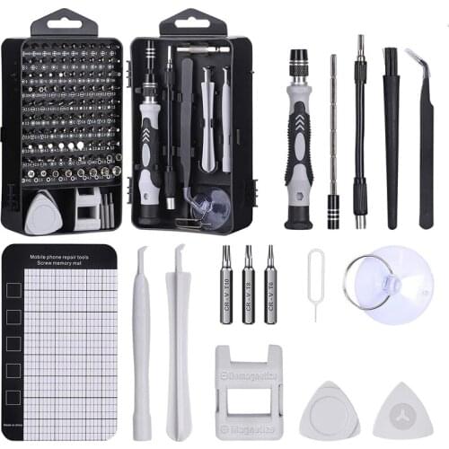 122 in 1 Laptop Repair Screwdriver Set, Precision PC, Computer Repair Kit, with 101 netic Bit and 21 Practical Repair Tool