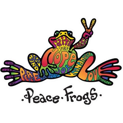 Hope peace frog cute car stickers off-road diesel car supplies motorcycle auto parts Refrigerator decoration car fun Decal PVC