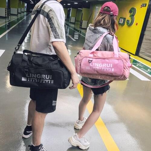 New Fashion Large Capacity Travel Bag Printing Luggage Bag Sports Gym Bag Dry Wet Separation