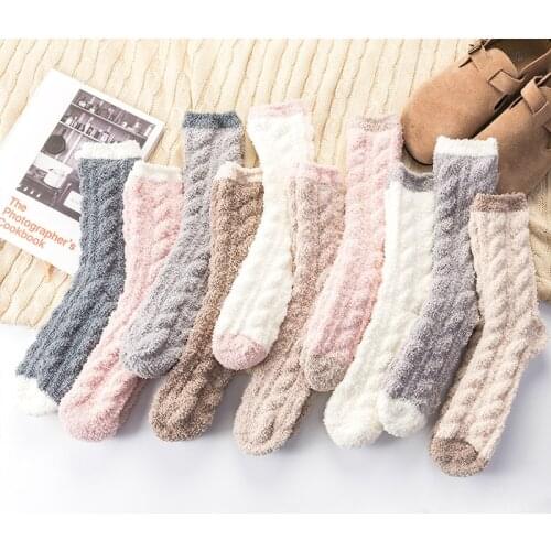 New Hot Selling Winter Half Velvet Womens Socks Sleep Socks Thick Warm Tube Floor Socks high quality women fashion 2018 hot