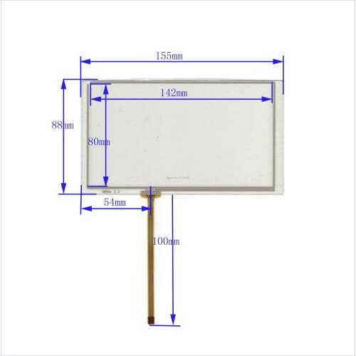 Wholesale 10PCS/Lot XWT564 155*88mm 6.2inch 4lines resistance screen for car DVD redio this is compatible 155*88