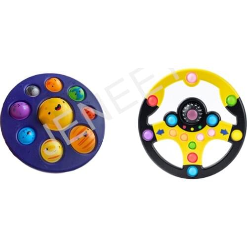 Portable Push Pop Bubble Steering Wheel Shape Simple Dimple Sensory Fidget Toys