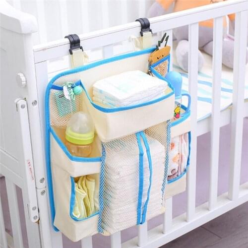 Practical Portable Baby Bed Hanging Storage Bag Waterproof Toy Diapers Pocket Bedside Organizer Infant Crib Bedding Set Hot Sale