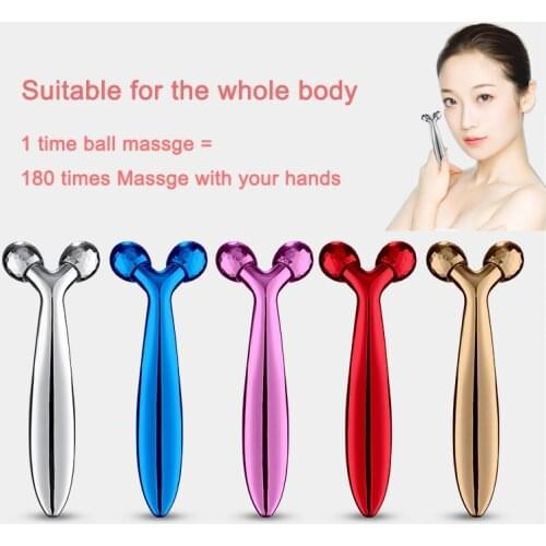 5 Color 3D Roller Massager 360 Rotate Thin Face Full Body Shape Massager Lifting Wrinkle Remover Facial Massage Relaxation Tool
