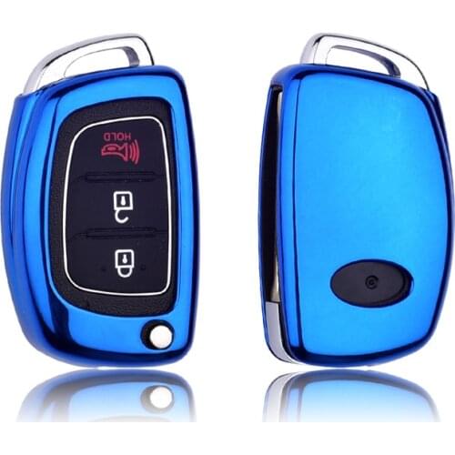 Blue Soft Protective key Case Shell Cover for Hyundai