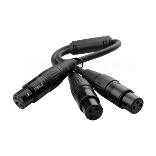 Brand New 20pcs/lot 18cm XLR Merger Microphone Y Combiner 1 x Female to 2 x Female Mic Adapter