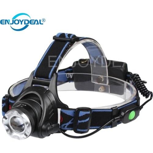 2000 Lm T6 Led HeadLampZoomable Headlight Waterproof Head Torch flashlight Head lamp Fishing Hunting Light with charge