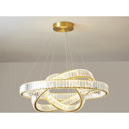 LED Modern Silver Golden Crystal Designer Chandelier Lighting Lustre Suspension Luminaire Lampen For Dinning Room
