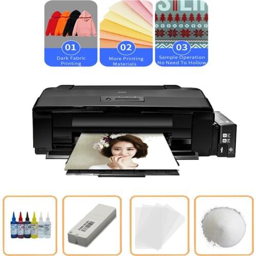 Vilaxh DTF Printer A3 For l1800 epson printer Direct Transfer Any Material Garments With PET Film DTF Ink DTF Powder