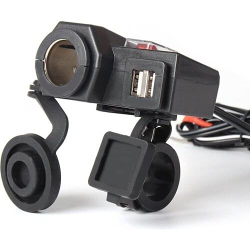 Motorcycle Charger USB waterproof scooter cigarette lighter mobile phone charger car navigator modified motorcycle accessories