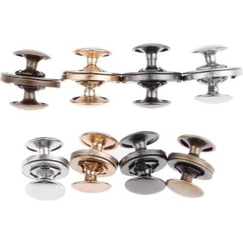 10 Sets Magnet Buttons Double Rivets Stud Magnetic Snaps Clasp For Handbags Purse Metal Button Fastener For Wallet Bags 14/18mm