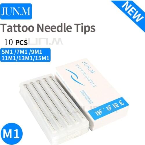 10pcs Assorted Sterilized Disposable Tattoo Needles 5M1/7M1/9M1/11M1/13M1/15M1/ Permanent Makeup Stainless Steel High Quality