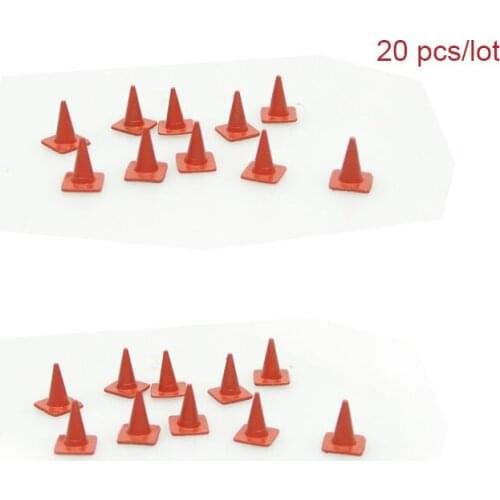 20 PCS DIY 1:87 Simulation Road Safety Cone Train Model Sand Table Scene Station Decoration Ho Scale Accessories