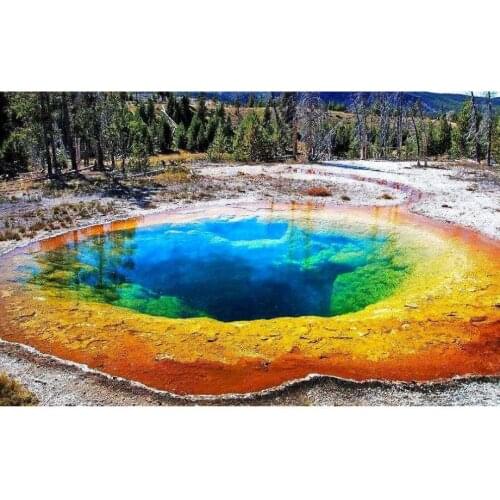 Diamond painting blue lake landscape mosaic embroidery mountain scenery rhinestone picture puzzle toys kids drawing wall decor