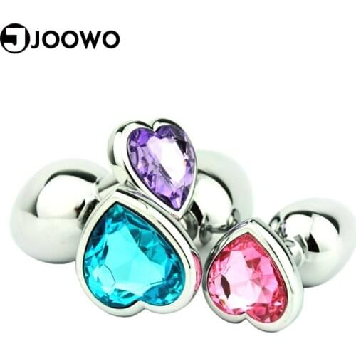 Anal Butt Plug Red Wine Cup Stainless Steel Anal Sex Toys Crystal Rhinestone Sex Products for Couples